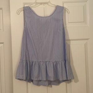 J.Crew Striped Tie Back Peplum Top. Double back tie. No JCrew tag. Never worn.